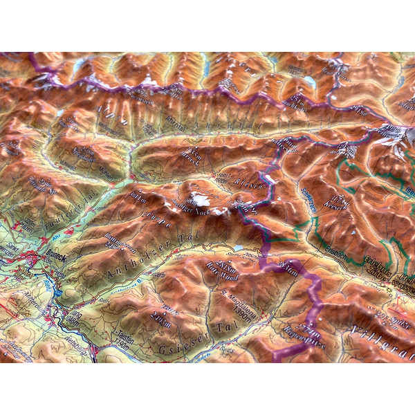 RELIEF TIROL 1:325.000 - Karte Ansicht 5