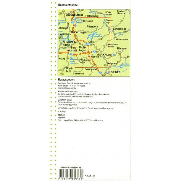BIGGESEE - SÜDSAUERLAND 1:25.000 BLATT 14 - Wanderkarte Ansicht 2
