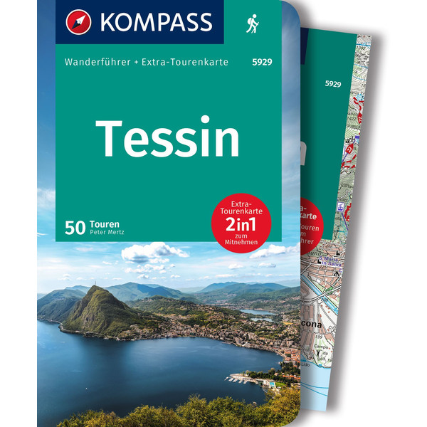 KOMPASS WANDERFÜHRER TESSIN, 50 TOUREN - Wanderführer Ansicht 1