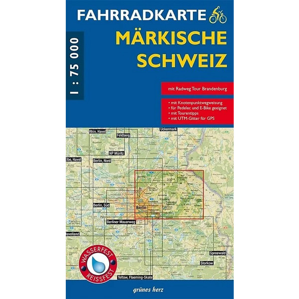FAHRRADKARTE MÄRKISCHE SCHWEIZ 1:75 000 - Fahrradkarte Ansicht 1