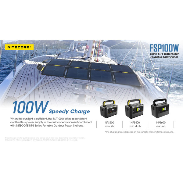 Nitecore FSP100W - Solarladegerät Ansicht 7