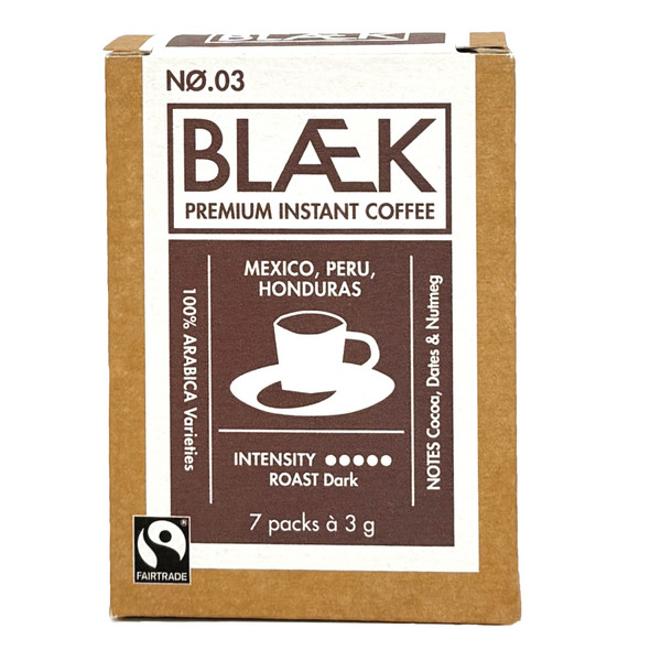 Blaek Coffee BLAEK PREMIUM INSTANT COFFEE NO.3 - DARK ROAST - BOX - Kaffee Ansicht 1