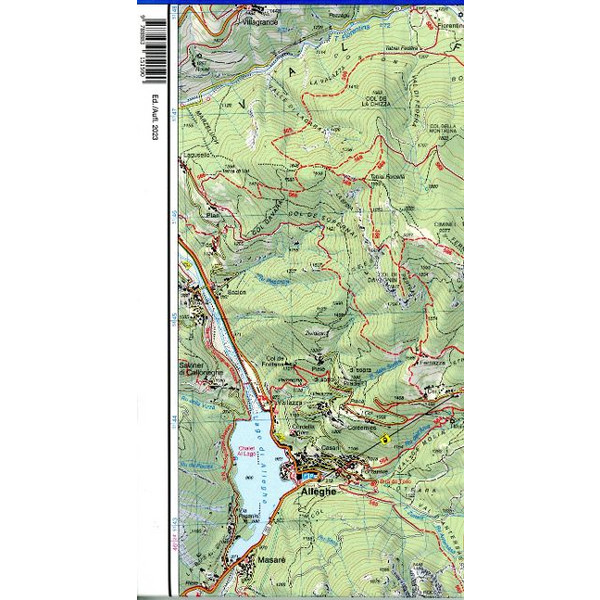 DOLOMITI ZOLDO CADORINE E AGORDINE 1:25 000 - Wanderkarte Ansicht 2