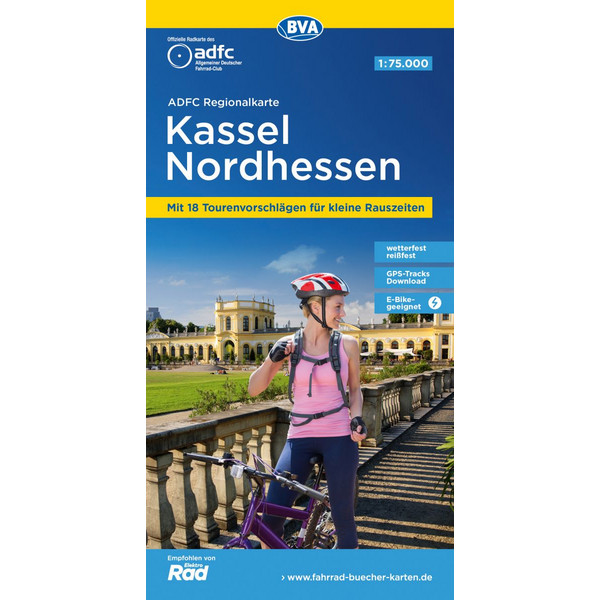 ADFC-REGIONALKARTE KASSEL NORDHESSEN, 1:75.000 Ansicht 1