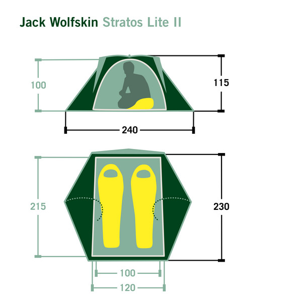 Jack Wolfskin STRATOS LITE II - Kuppelzelt Ansicht 2