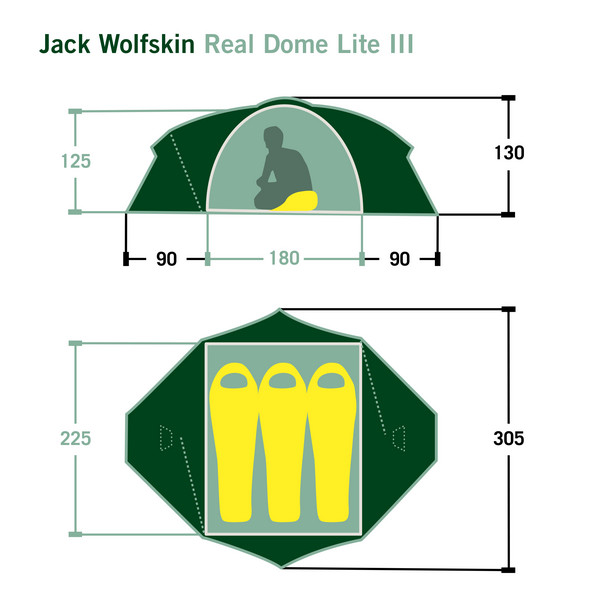 Jack Wolfskin REAL DOME LITE III - Kuppelzelt Ansicht 2