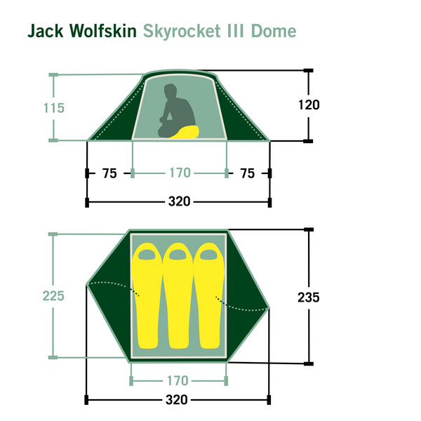 Jack Wolfskin SKYROCKET III DOME - Kuppelzelt Ansicht 2