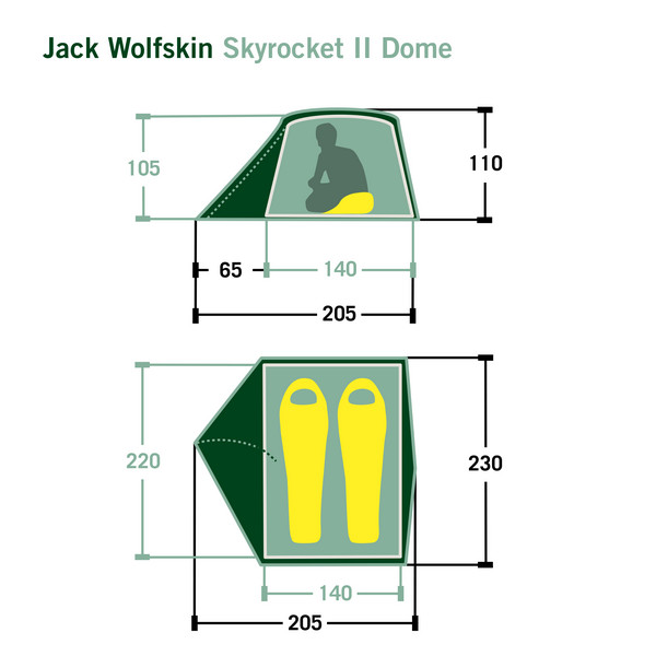 Jack Wolfskin SKYROCKET II DOME - Kuppelzelt Ansicht 2