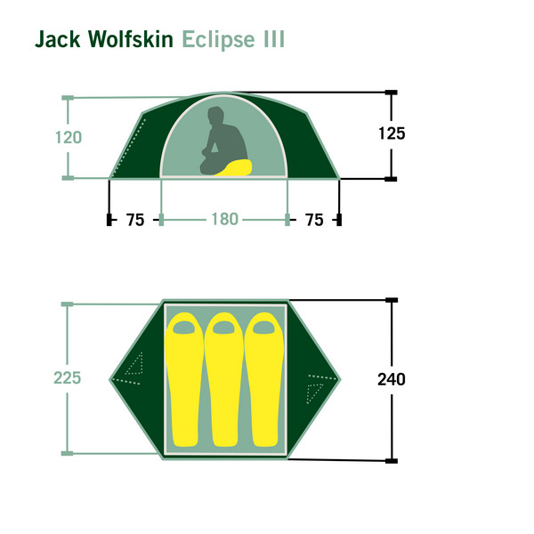 Jack Wolfskin ECLIPSE III - Kuppelzelt Ansicht 2