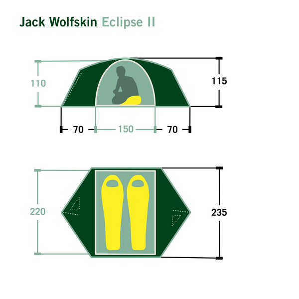 Jack Wolfskin ECLIPSE II - Kuppelzelt Ansicht 2