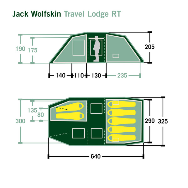 Jack Wolfskin TRAVEL LODGE RT - Familienzelt Ansicht 2