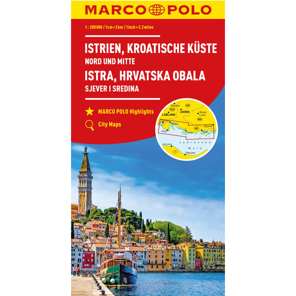 MARCO POLO KARTE ISTRIEN, KROATISCHE KÜSTE NORD UND MITTE Ansicht 1