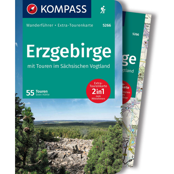 KOMPASS WANDERFÜHRER 5266 ERZGEBIRGE, 55 TOUREN Ansicht 1