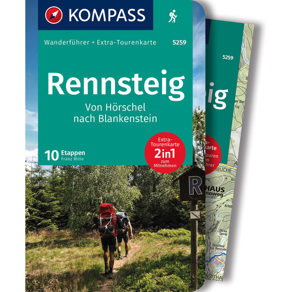 KOMPASS WANDERFÜHRER 5259 RENNSTEIG, 10 ETAPPEN Ansicht 1