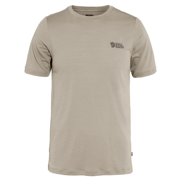 ABISKO WOOL LOGO SS M Herren - T-Shirt-LIGHT FOSSIL