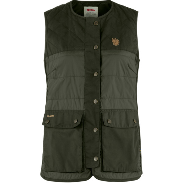 FOREST WOOL PADDED VEST W Damen - Weste-DEEP FOREST