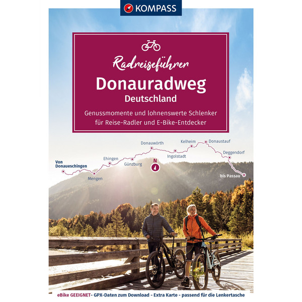 KOMPASS RADREISEFÜHRER DONAURADWEG DEUTSCHLAND - Radwanderführer Ansicht 1