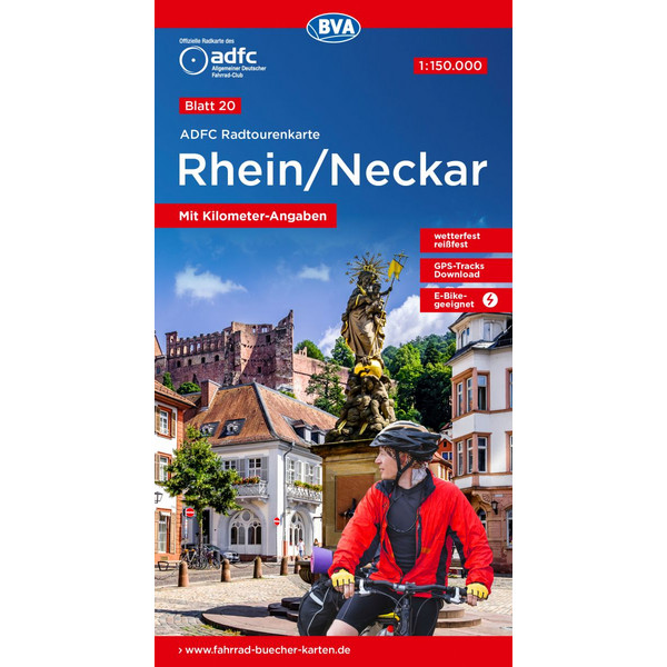 ADFC-RADTOURENKARTE 20 RHEIN /NECKAR 1:150.000 - Fahrradkarte Ansicht 1