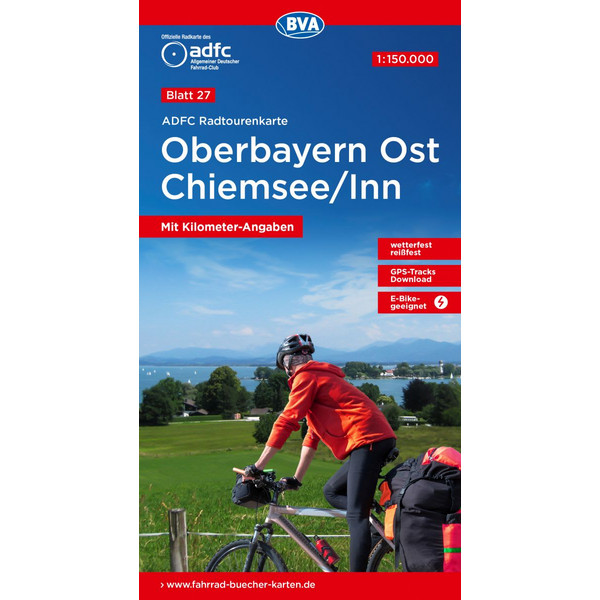 ADFC-RADTOURENKARTE 27 OBERBAYERN OST / CHIEMSEE / INN - Fahrradkarte Ansicht 1