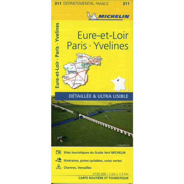 EURE-ET-LOIR, PARIS, YVELINES - MICHELIN LOCAL MAP 311 - Straßenkarte