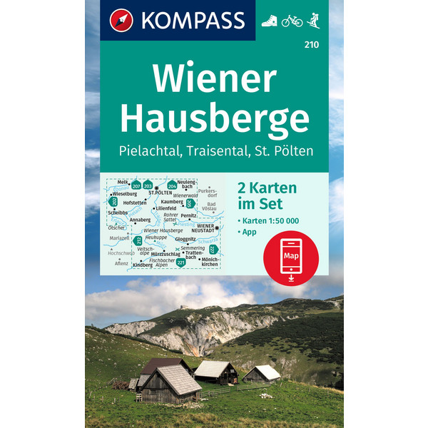 KOMPASS WANDERKARTE 210 WIENER HAUSBERGE Ansicht 1