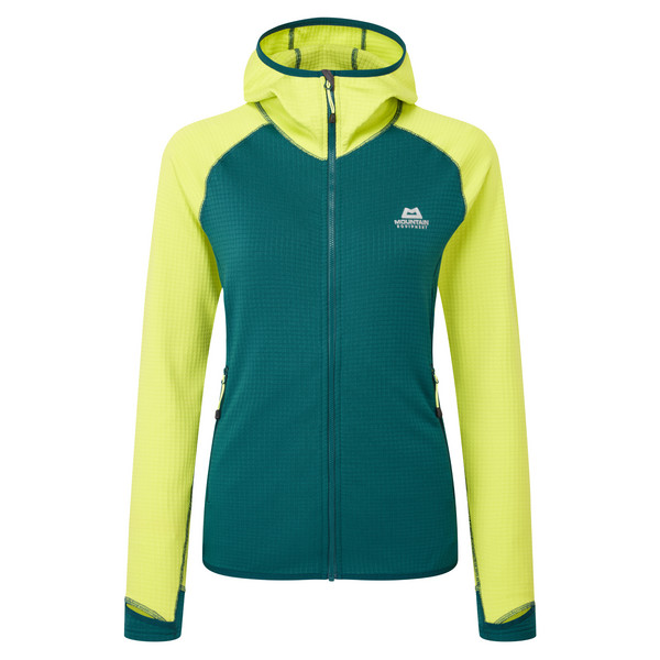 ECLIPSE HOODED WMNS JACKET Damen - Fleecejacke-D TEAL/FRESH GREEN