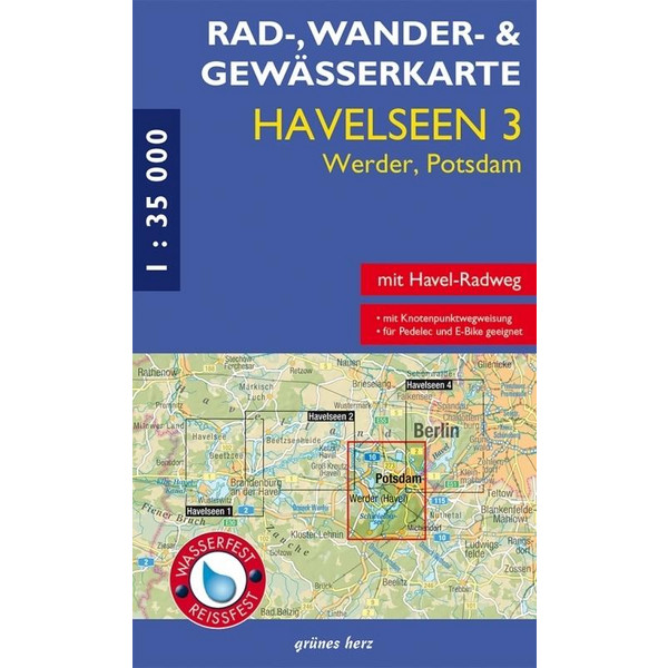 RAD-, WANDER- UND GEWÄSSERKARTE HAVELSEEN 3 WERDER/POTSDAM Ansicht 1