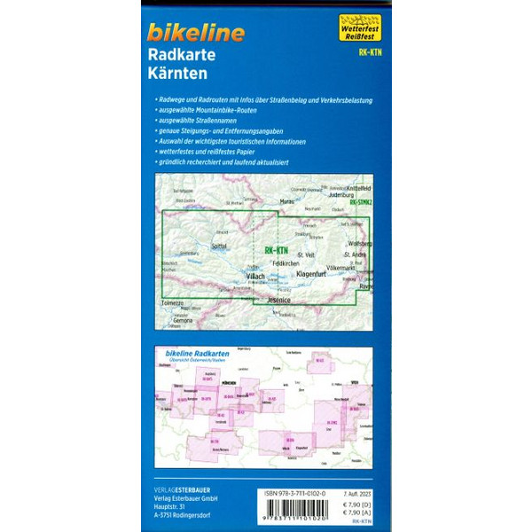 KÄRNTEN - Fahrradkarte Ansicht 2