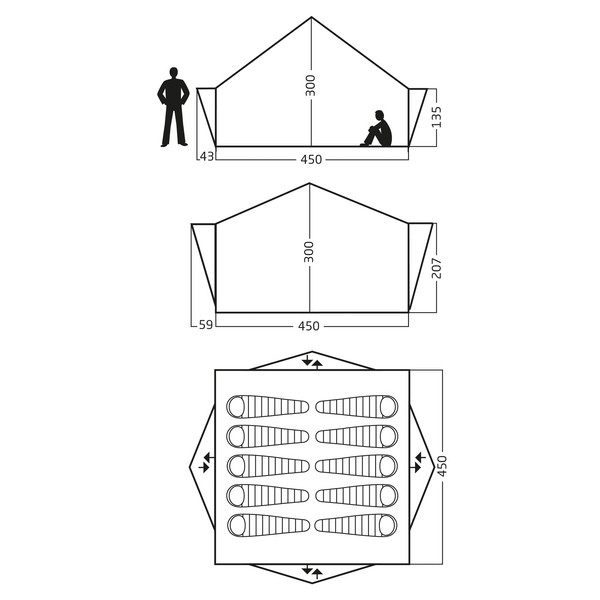 Nordisk MIDGARD 20 TECHNICAL COTTON TENT - Gruppenzelt Ansicht 20