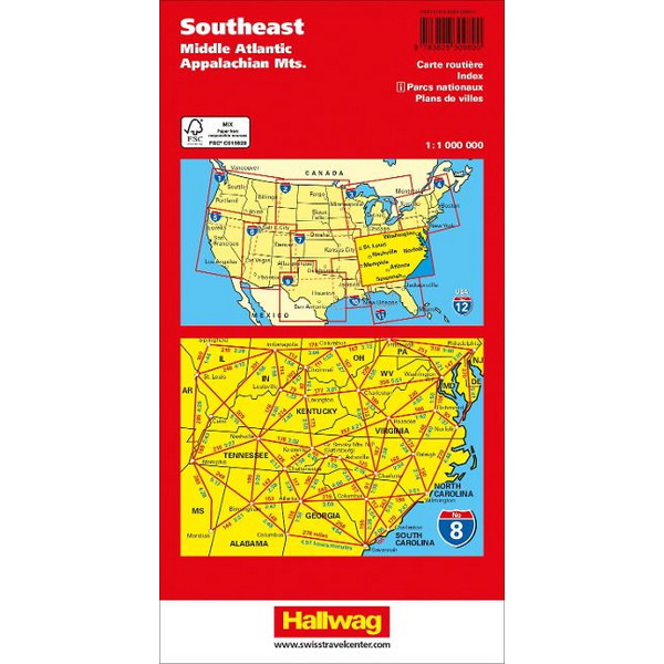 SOUTHEAST MIDDLE ATLANTIC, APPALACHIAN MTS. NR. 08 USA ROAD - Straßenkarte Ansicht 2