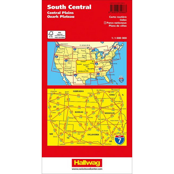 SOUTH CENTRAL NR. 07 USA ROAD GUIDE 1:1 MIO. - Straßenkarte Ansicht 2