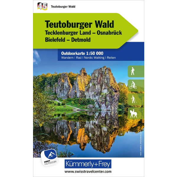 TEUTOBURGER WALD NR. 45 OUTDOORKARTE DEUTSCHLAND 1:50 000 - Karte Ansicht 1