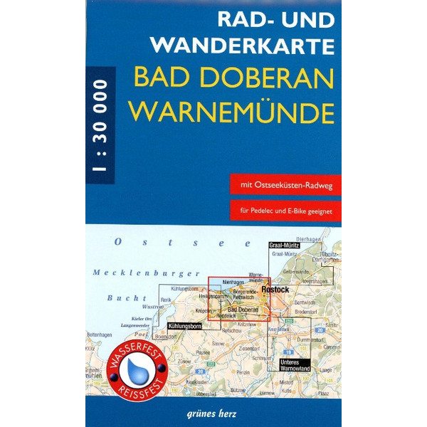 RAD- UND WANDERKARTE BAD DOBERAN, WARNEMÜNDE Ansicht 1