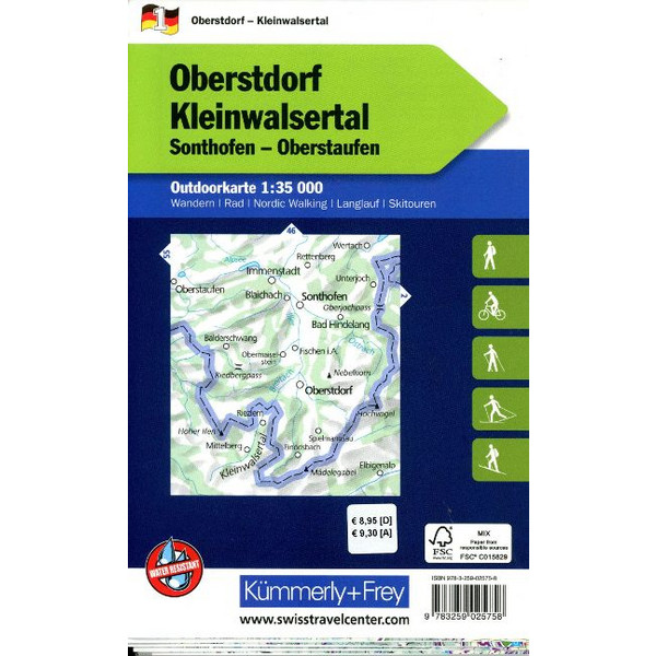 OBERSTORF KLEINWALSERTAL NR. 01 OUTDOORKARTE DEUTSCHLAND - Karte Ansicht 2