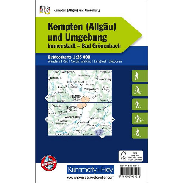 KEMPTEN (ÄLLGAU) UND UMGEBUNG NR. 46 OUTDOORKARTE - Karte Ansicht 2