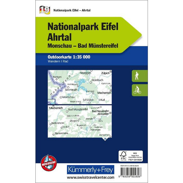 NATIONALPARK EIFEL AHRTAL NR. 19 OUTDOORKARTE DEUTSCHLAND - Karte Ansicht 2