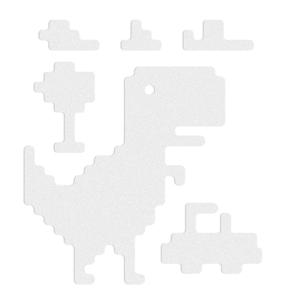 REFLECTIVE STICKER T-REX - Fahrradzubehör-WHITE