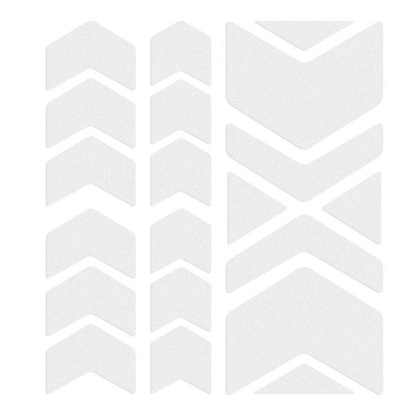 REFLECTIVE SHAPES CHEVRONS - Fahrradzubehör-WHITE