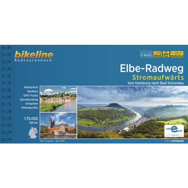ELBE-RADWEG STROMAUFWÄRTS - Radwanderführer Ansicht 1