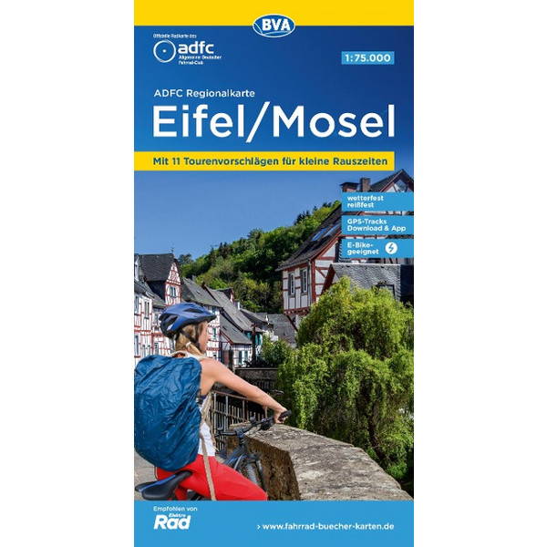 ADFC-REGIONALKARTE EIFEL/ MOSEL, 1:75.000 - Fahrradkarte Ansicht 1