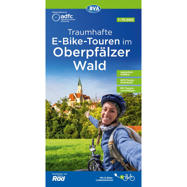 ADFC TRAUMHAFTE E-BIKE-TOUREN IM OBERPFÄLZER WALD, 1:75.000 Ansicht 1