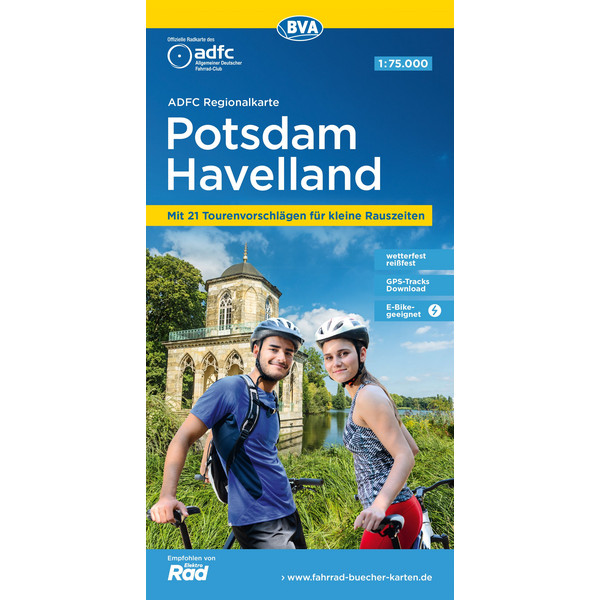 ADFC-REGIONALKARTE POTSDAM HAVELLAND, 1:75.000 - Fahrradkarte Ansicht 1