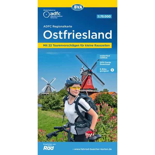 ADFC-REGIONALKARTE OSTFRIESLAND, 1:75.000 - Fahrradkarte Ansicht 1