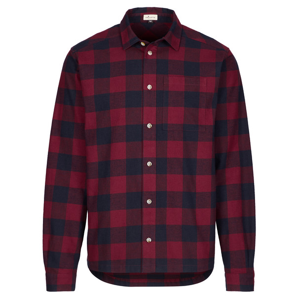 NAMSOS L/S SHIRT Herren - Outdoor Hemd-CABERNET/DARK SAPPHIRE CHECKED