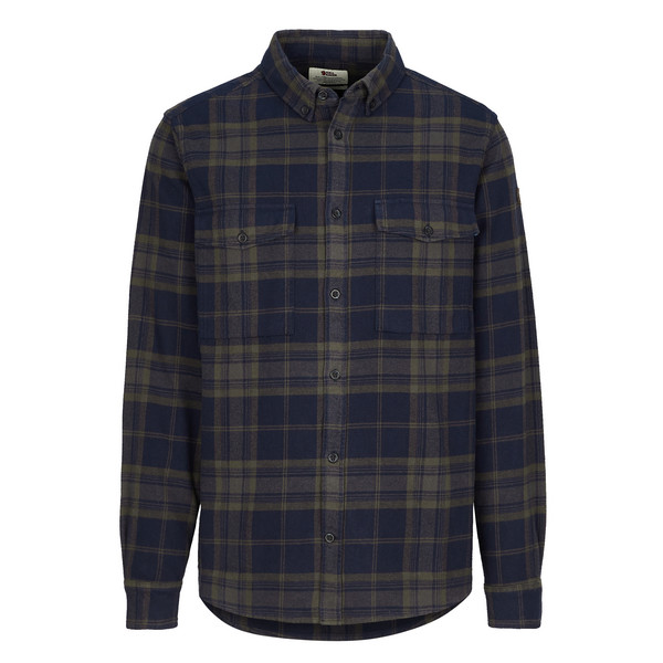 ÖVIK TWILL SHIRT M Herren - Flanellhemd-DARK NAVY-BASALT