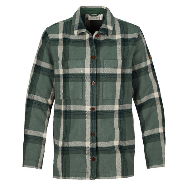 SINGI FLANNEL OVERSHIRT W Damen - Flanellhemd-PATINA GREEN-DEEP PATINA