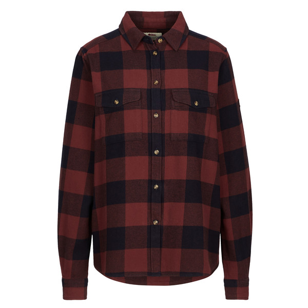 ÖVIK HEAVY FLANNEL SHIRT W Damen - Flanellhemd-DARK NAVY-MAROON