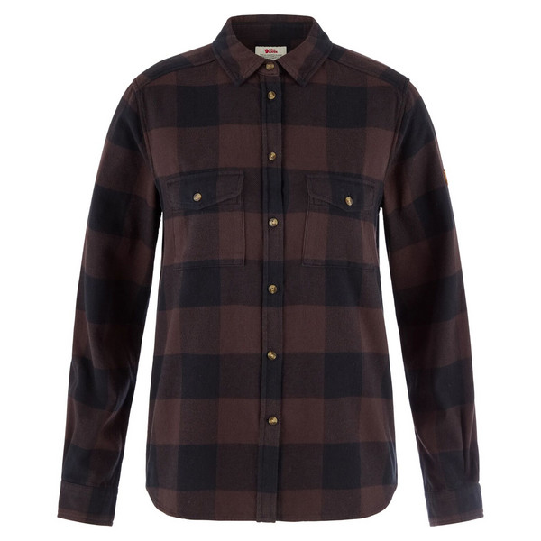 ÖVIK HEAVY FLANNEL SHIRT W Damen - Flanellhemd-BLACK OAK-BLACK