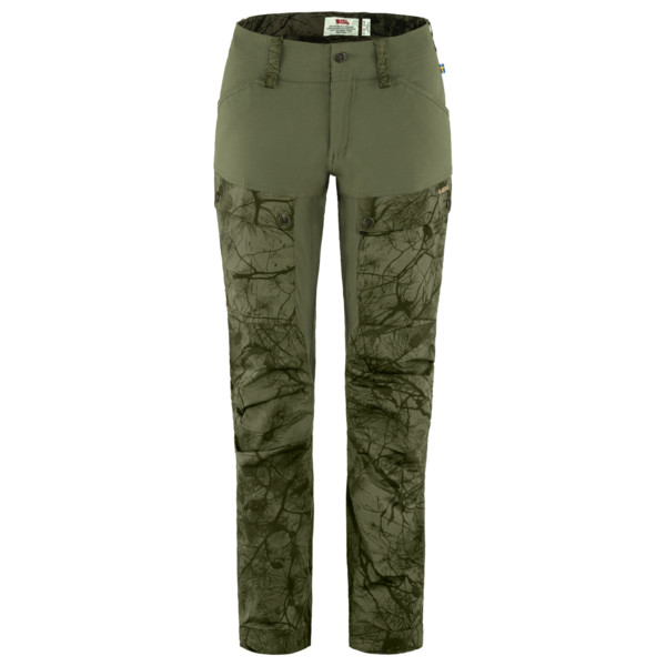 KEB TROUSERS CURVED W Damen - Trekkinghose-GREEN CAMO-LAUREL GREEN
