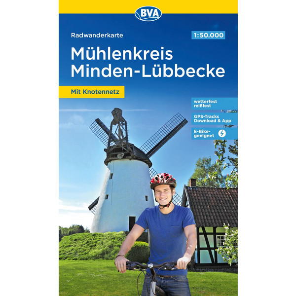 RADWANDERKARTE BVA RADWANDERN IM MÜHLENKREIS MINDEN-LÜBBECKE - Fahrradkarte Ansicht 1